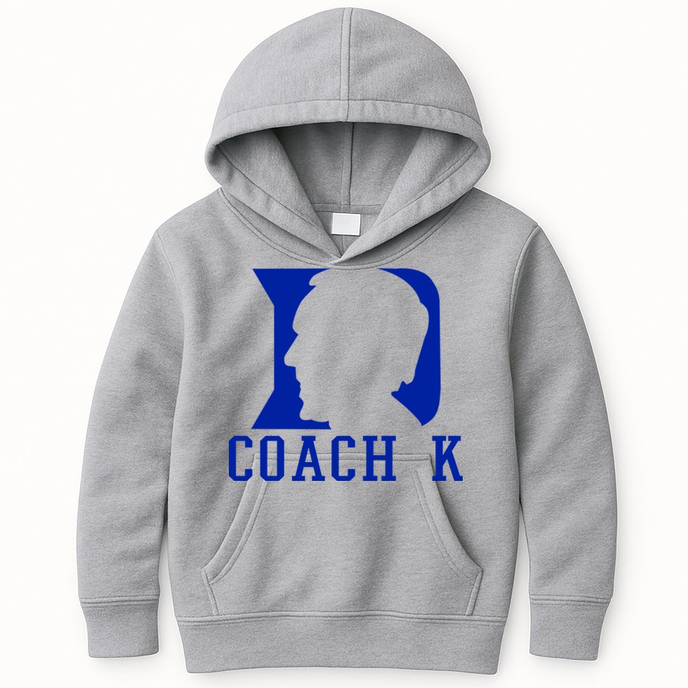 Coach K 1k Wins Basketball Kids Hoodie