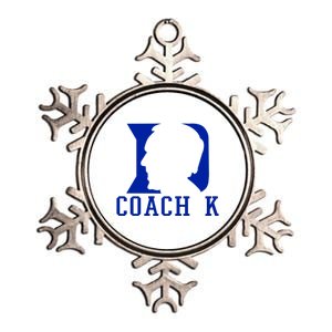 Coach K 1k Wins Basketball Metallic Star Ornament