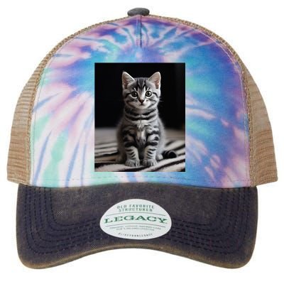 Cute Kitten American Short Hair Legacy Tie Dye Trucker Hat