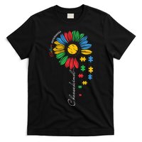 Choose Kind Autism Awareness Sunflower Puzzle Gift T-Shirt
