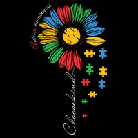 Choose Kind Autism Awareness Sunflower Puzzle Gift T-Shirt