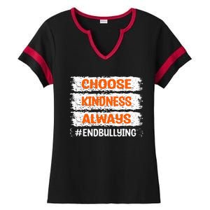 Choose Kindness Always End Bullying Cute Unity Day Orange Ladies Halftime Notch Neck Tee