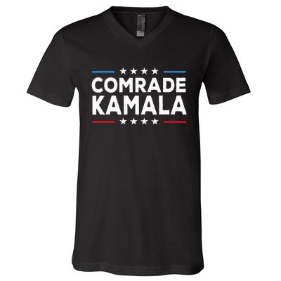 Comrade Kamala Anti Kamala Harris V-Neck T-Shirt