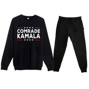 Comrade Kamala Anti Kamala Harris Premium Crewneck Sweatsuit Set