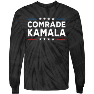 Comrade Kamala Anti Kamala Harris Tie-Dye Long Sleeve Shirt