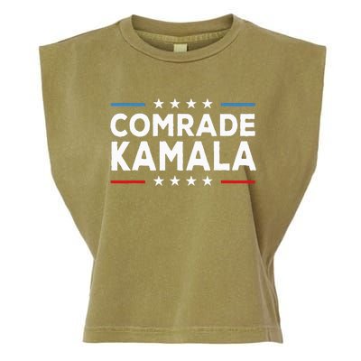 Comrade Kamala Anti Kamala Harris Garment-Dyed Women's Muscle Tee