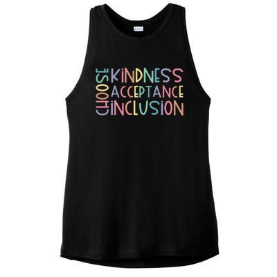 Choose Kindness Acceptance Inclusion Be Kind Unity Day Ladies PosiCharge Tri-Blend Wicking Tank