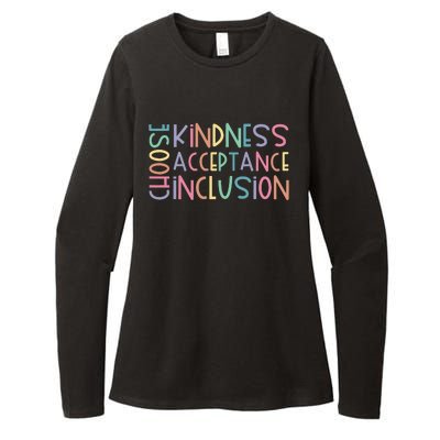 Choose Kindness Acceptance Inclusion Be Kind Unity Day Womens CVC Long Sleeve Shirt