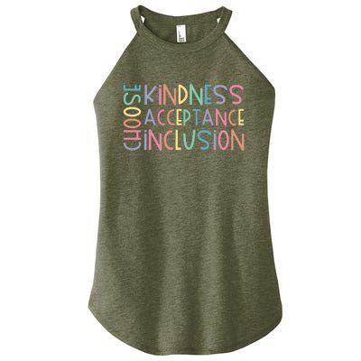 Choose Kindness Acceptance Inclusion Be Kind Unity Day Women's Perfect Tri Rocker Tank