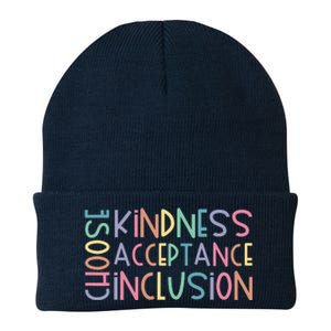 Choose Kindness Acceptance Inclusion Be Kind Unity Day Knit Cap Winter Beanie