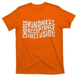 Choose Kindness Acceptation Inclusion Funny Unity Day Orange T-Shirt