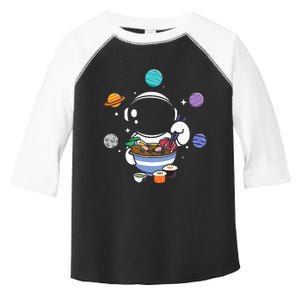 Cute Kawaii Astronaut Eating Ra Toddler Fine Jersey T-Shirt