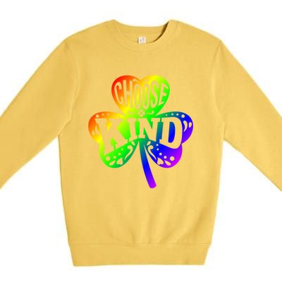 Choose Kind Autism Bullying Prevention St Paddys Day Cute Gift Premium Crewneck Sweatshirt