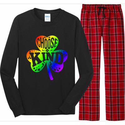 Choose Kind Autism Bullying Prevention St Paddys Day Cute Gift Long Sleeve Pajama Set