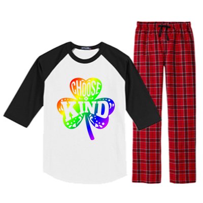 Choose Kind Autism Bullying Prevention St Paddys Day Cute Gift Raglan Sleeve Pajama Set