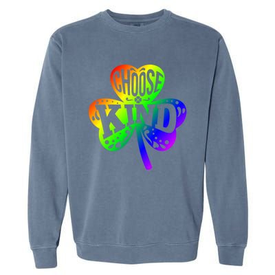 Choose Kind Autism Bullying Prevention St Paddys Day Cute Gift Garment-Dyed Sweatshirt