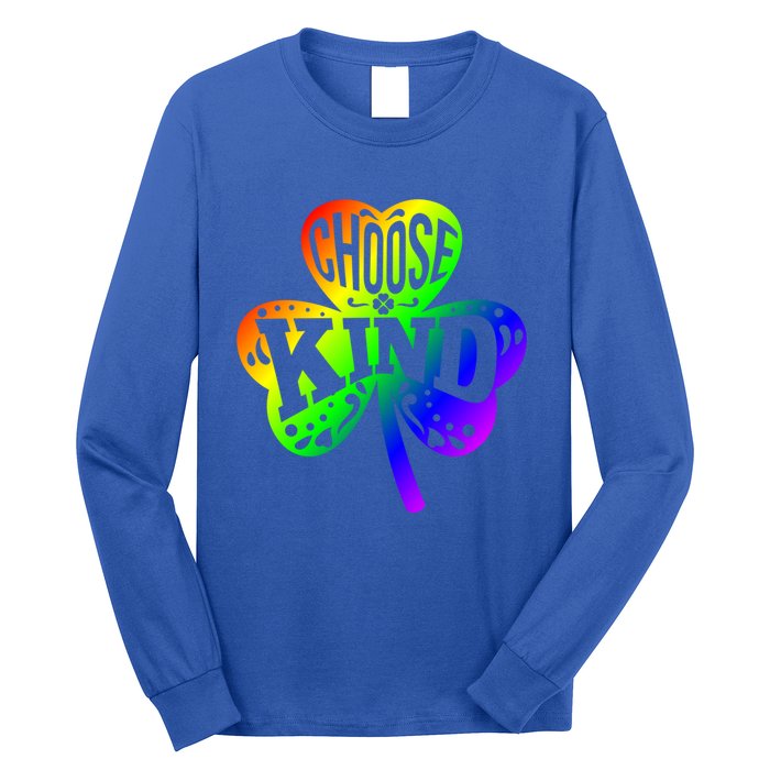 Choose Kind Autism Bullying Prevention St Paddys Day Cute Gift Long Sleeve Shirt