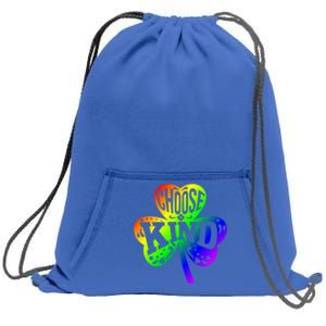 Choose Kind Autism Bullying Prevention St Paddys Day Cute Gift Sweatshirt Cinch Pack Bag