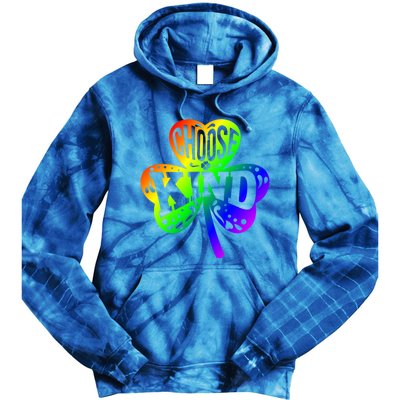 Choose Kind Autism Bullying Prevention St Paddys Day Cute Gift Tie Dye Hoodie