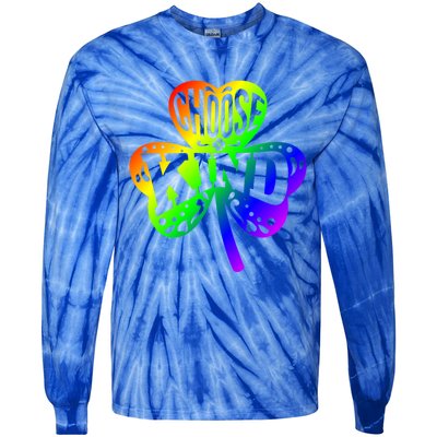 Choose Kind Autism Bullying Prevention St Paddys Day Cute Gift Tie-Dye Long Sleeve Shirt