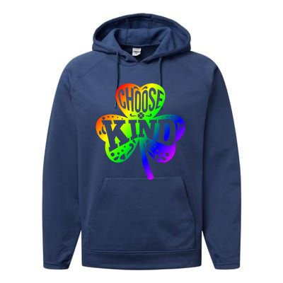 Choose Kind Autism Bullying Prevention St Paddys Day Cute Gift Performance Fleece Hoodie