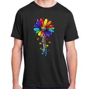 Choose Kind Autism Awareness Sunflower Mom Adult ChromaSoft Performance T-Shirt