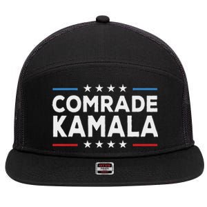 Comrade Kamala Anti Kamala Harris 7 Panel Mesh Trucker Snapback Hat