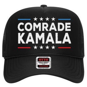 Comrade Kamala Anti Kamala Harris High Crown Mesh Back Trucker Hat