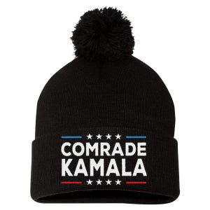 Comrade Kamala Anti Kamala Harris Pom Pom 12in Knit Beanie