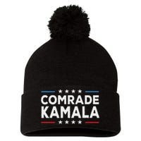 Comrade Kamala Anti Kamala Harris Pom Pom 12in Knit Beanie