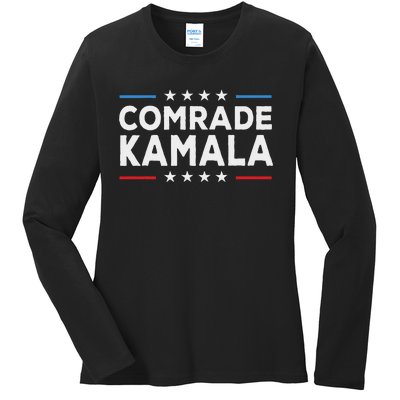 Comrade Kamala Anti Kamala Harris Ladies Long Sleeve Shirt