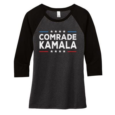 Comrade Kamala Anti Kamala Harris Women's Tri-Blend 3/4-Sleeve Raglan Shirt