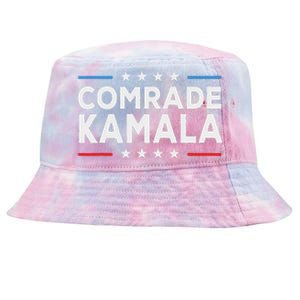 Comrade Kamala Anti Kamala Harris Tie-Dyed Bucket Hat