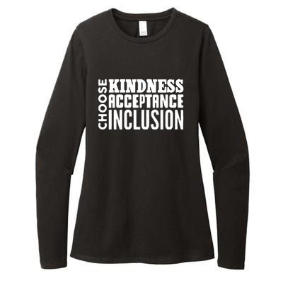 Choose Kindness, Acceptance And Inclusion Womens CVC Long Sleeve Shirt