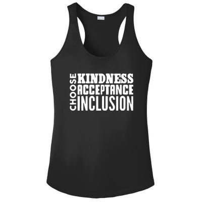 Choose Kindness, Acceptance And Inclusion Ladies PosiCharge Competitor Racerback Tank