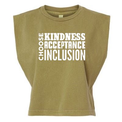 Choose Kindness, Acceptance And Inclusion Garment-Dyed Women's Muscle Tee