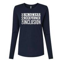 Choose Kindness, Acceptance And Inclusion Womens Cotton Relaxed Long Sleeve T-Shirt