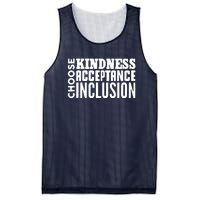 Choose Kindness, Acceptance And Inclusion Mesh Reversible Basketball Jersey Tank