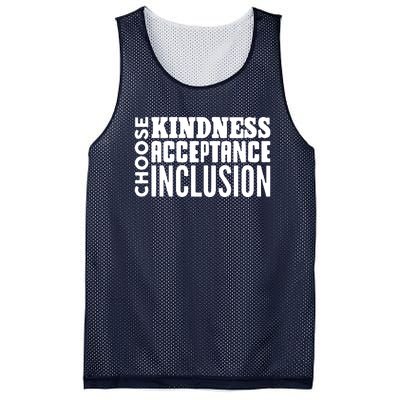 Choose Kindness, Acceptance And Inclusion Mesh Reversible Basketball Jersey Tank