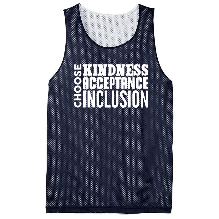 Choose Kindness, Acceptance And Inclusion Mesh Reversible Basketball Jersey Tank