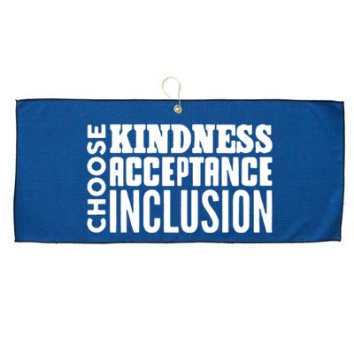 Choose Kindness, Acceptance And Inclusion Large Microfiber Waffle Golf Towel