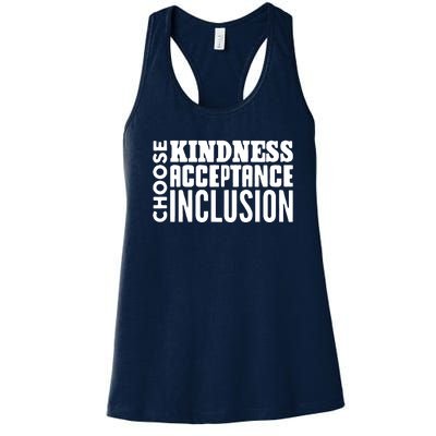 Choose Kindness, Acceptance And Inclusion Women's Racerback Tank