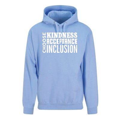 Choose Kindness, Acceptance And Inclusion Unisex Surf Hoodie