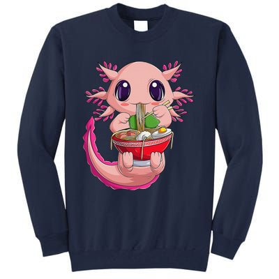 Cute Kawaii Anime Axolotl Japanese Ra Noodles Gift Girls  Tall Sweatshirt