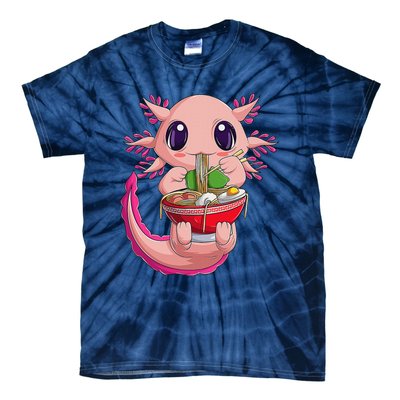 Cute Kawaii Anime Axolotl Japanese Ra Noodles Gift Girls  Tie-Dye T-Shirt