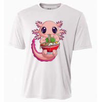 Cute Kawaii Anime Axolotl Japanese Ra Noodles Gift Girls  Cooling Performance Crew T-Shirt