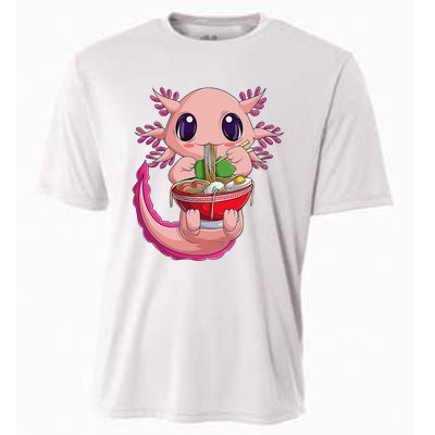 Cute Kawaii Anime Axolotl Japanese Ra Noodles Gift Girls  Cooling Performance Crew T-Shirt