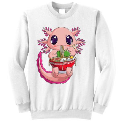 Cute Kawaii Anime Axolotl Japanese Ra Noodles Gift Girls  Sweatshirt