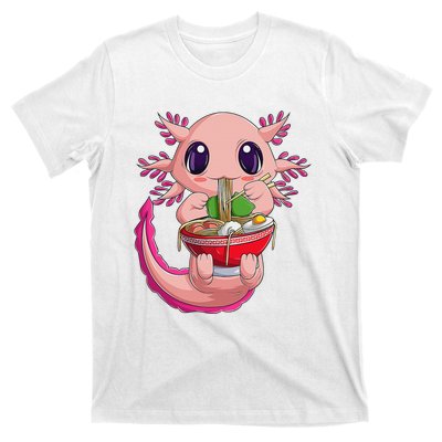 Cute Kawaii Anime Axolotl Japanese Ra Noodles Gift Girls  T-Shirt