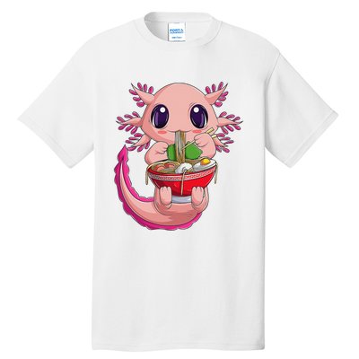 Cute Kawaii Anime Axolotl Japanese Ra Noodles Gift Girls  Tall T-Shirt